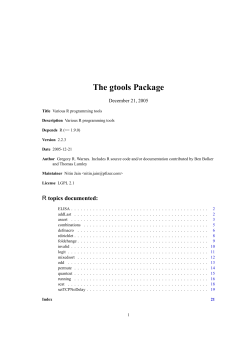 The gtools Package