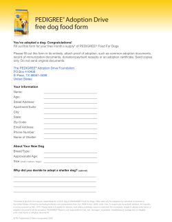 PEDIGREE Adoption Drive free dog food form