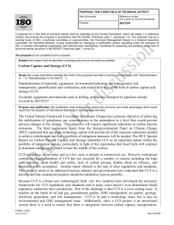 Carbon Capture and Storage (CCS) Standardization of materials
