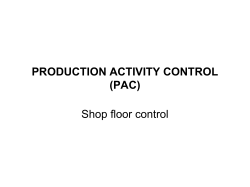 production activity control