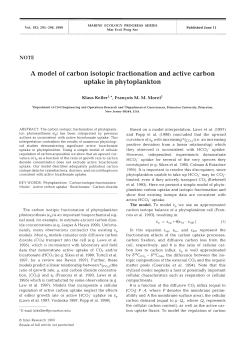 A model of carbon isotopic fractionation and active carbon uptake in
