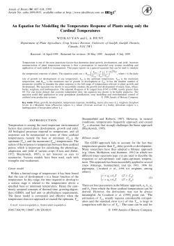 An Equation for Modelling the Temperature Response