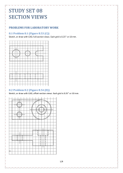 Sketch, or draw with CAD, offset-section views. Each grid is