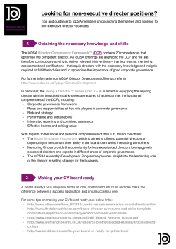 Looking for non-executive director positions?