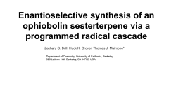 Enantioselective synthesis of an ophiobolin