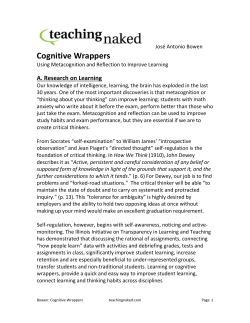 TN Cognitive Wrappers HANDOUT