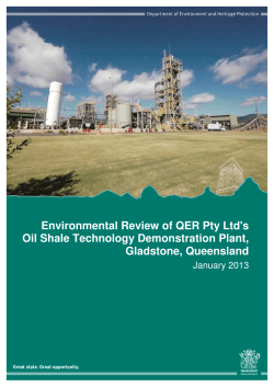 Environmental Review of QES Pty Ltd`s Oil SHale Technology