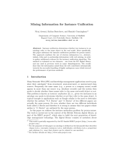 Mining Information for Instance Unification