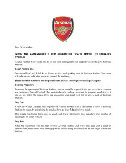 Arsenal &ndash; Emirates Coach Parking Info