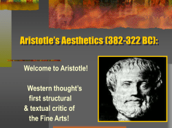 Aristotle`s Aesthetics