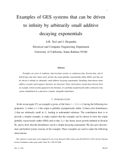 Examples of GES systems that can be driven to infinity by arbitrarily