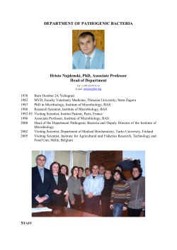 DEPARTMENT OF PATHOGENIC BACTERIA