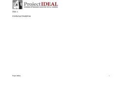 Intellectual Disabilities