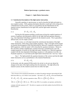 EM Field and Light-Matter Interaction