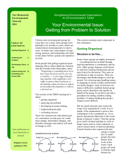 Environmental Issues: From Problem to Solution PDF Version