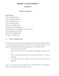 PROJECT MANAGEMENT Lecture 9