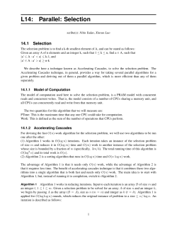 L14: Parallel: Selection
