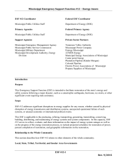 ESF 12: Energy - Mississippi Emergency Management Agency