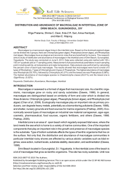 DISTRIBUTION AND ABUNDANCE OF MACROALGAE IN