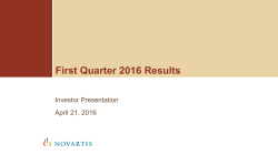 First Quarter 2016 Results
