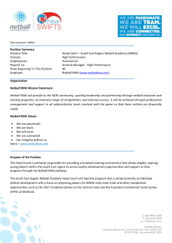 Head Coach - Queanbeyan Netball Association
