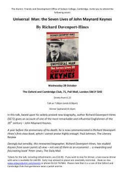 the Seven Lives of John Maynard Keynes By
