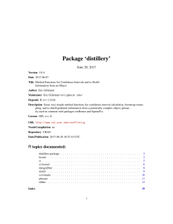 Package `distillery`