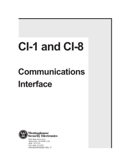 CI-1 and CI-8 - Honeywell Integrated Security