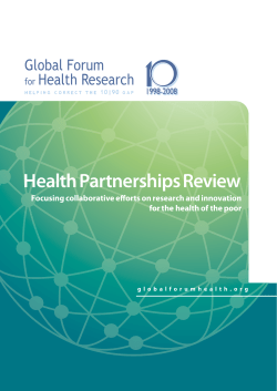Health Partnerships Review