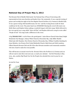 May 15, 2012 - Kiwanis Club of Marble Falls