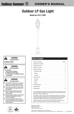 Outdoor LP Gas Light