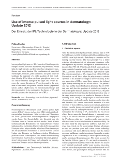 Use of intense pulsed light sources in dermatology