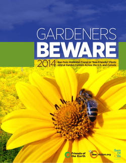 2014Bee-Toxic Pesticides Found in &ldquo;Bee
