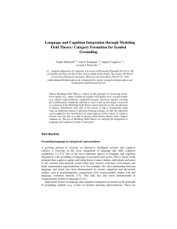 Language and Cognition Integration through Modeling Field Theory