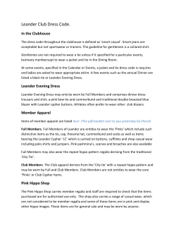 Leander Club Dress Code.