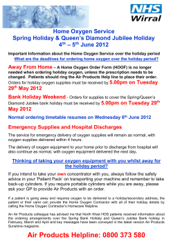 Home Oxygen Service Over The Easter Weekend