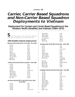 APPENDIX 26 Carrier, Carrier Based Squadrons and Non