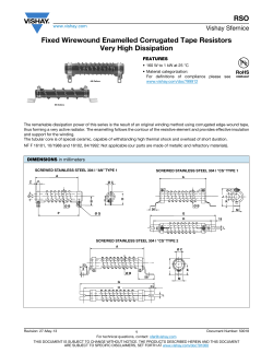 RSO Fixed Wirewound Enamelled Corrugated Tape