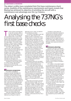 Analysing the 737NG`s first base checks