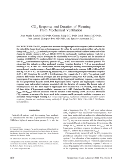 CO2 Response and Duration of Weaning From