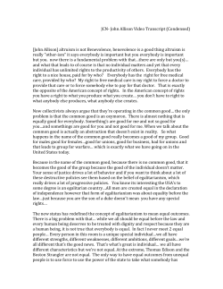 JCN- John Allison Video Transcript (Condensed) [John Allison