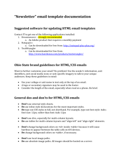 General dos and don`ts for HTML/CSS emails
