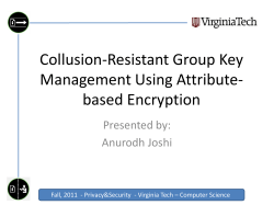 Collusion-Resistant Group Key Management Using