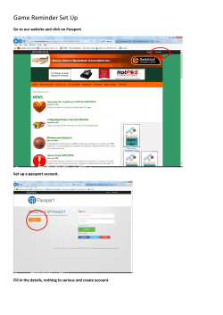 Game Reminder Set Up