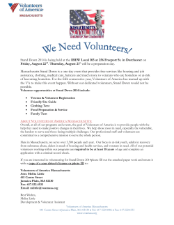 2014 Stand Down Volunteer Application