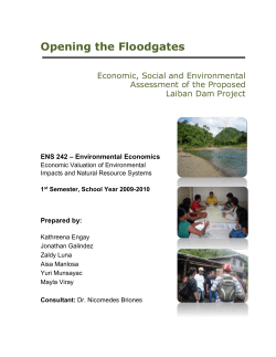 4.5 Willingness to Pay of Direct Beneficiaries for the Laiban Dam