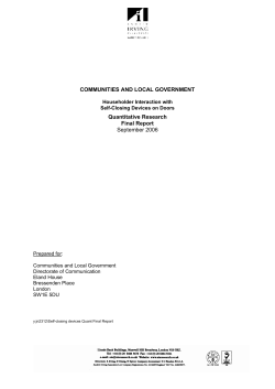 Door Closer Survey - Quant Final Report 3