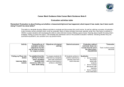 GN6 Monitoring Review and Evaluation example of activities