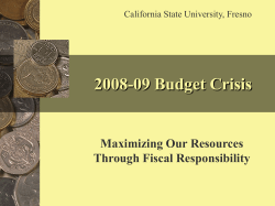 2008-09 Budget Crisis
