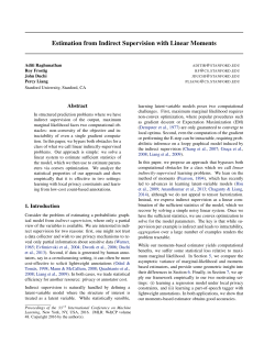 Estimation from Indirect Supervision with Linear Moments